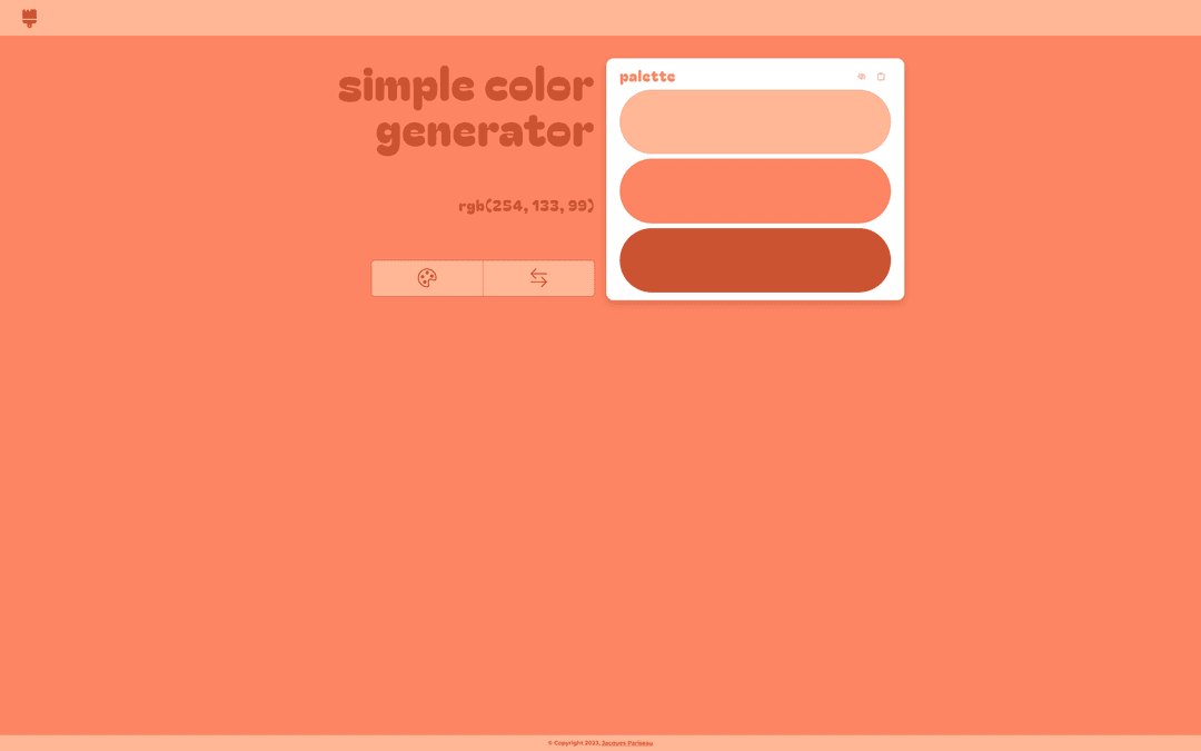 Random monochromatic color-scheme generator